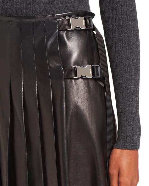 Black Nappa Leather Skirt 